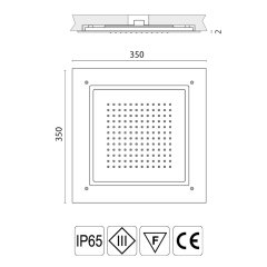 Gömme Duş Başlığı BCO 350x350x2mm