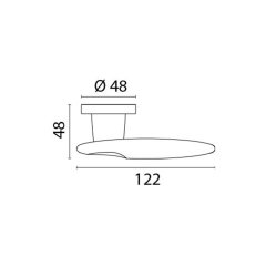 Kapı Kolu Kromaj 122x48mm