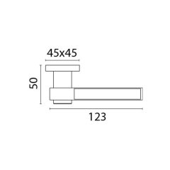 Kapı Kolu Kromaj Mat 123x50mm