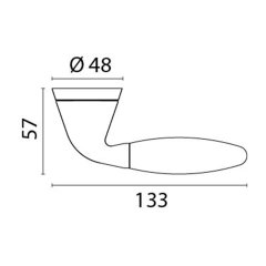 Kapı Kolu Kromaj-Satin 133x57mm