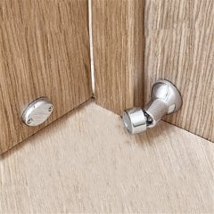Kapı Stoperi Mıknatıslı Kromaj Ø39x70mm