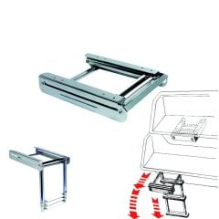 Teleskopik Katlanır Merdiven 3 Basamak 316 Paslanmaz Çelik 300x373x880mm