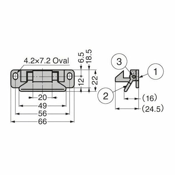 Sugatsune LL-66CR Lamp Çekmece Kulbu