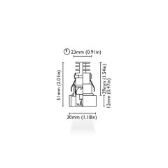 Tavan Aydınlatma Kidd 30 Kromaj IP65