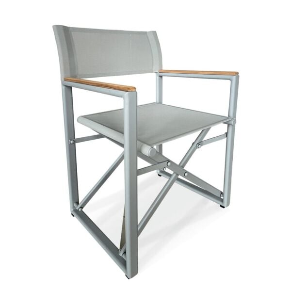 Nausicaa Gri Teak Kollu Sandalye