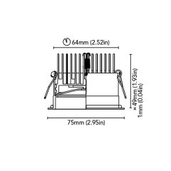 Tavan Aydınlatma Flint Steel 75 Pas. Çelik Driver Entegre