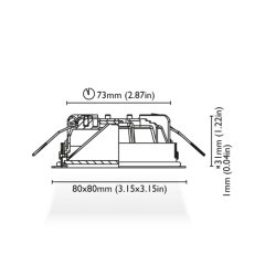 Tavan Aydınlatma LITE Seattle 80 Pas. Çelik Driver Entegre IP66