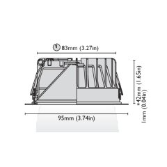 Tavan Aydınlatma LITE Malibu 95 Satin Pas. Çelik Driver Entegre IP66