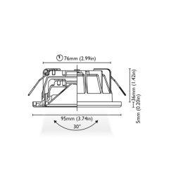 Tavan Aydınlatma LITE Phoenix 95 Parlak Paslanmaz Çelik