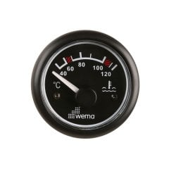 Hararet Göstergesi Analog Siyah Ø52mm 12-24V 0-190ohm