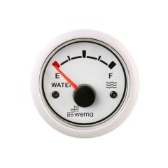 Su Tankı Seviye Göstergesi Beyaz Ø52mm 12-24V 0-190ohm