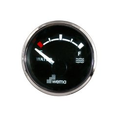 Su Tankı Seviye Göstergesi Siyah-Krom Ø52mm 12-24V 0-190ohm