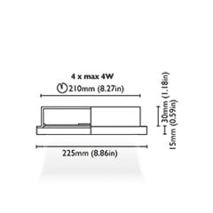 Tavan Aydınlatma Criside S225 Beyaz Cam Driver Entegre IP65