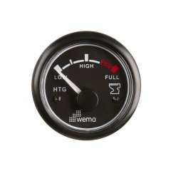 Pis Su Tankı Seviye Göstergesi Siyah Ø52mm 12-24V 240-30ohm