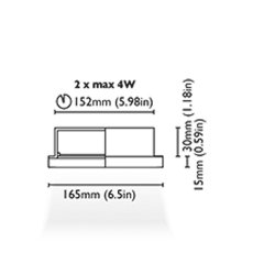Tavan Aydınlatma Criside S165 Beyaz Cam Driver Entegre IP65