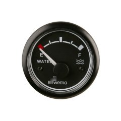 Su Tankı Seviye Göstergesi Siyah Ø52mm 12-24V 0-190ohm