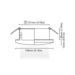 Tavan Aydınlatma Mini Criside S130 Beyaz Cam Driver Entegre IP65
