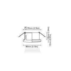 Tavan Aydınlatma Mini Criside S80 Beyaz Cam Driver Entegre IP65
