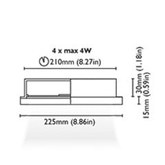 Tavan Aydınlatma Criside 225 Beyaz Cam Driver Entegre IP65
