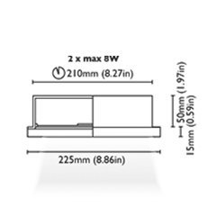 Tavan Aydınlatma Criside 225 Beyaz Cam Driver Entegre IP65
