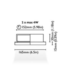 Tavan Aydınlatma Criside 165 Beyaz Cam Driver Entegre IP65