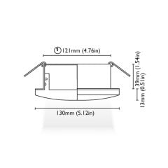 Tavan Aydınlatma Mini Criside 130 Beyaz Cam Driver Entegre IP65
