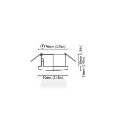 Tavan Aydınlatma Mini Criside 80 Beyaz Cam Driver Entegre IP65