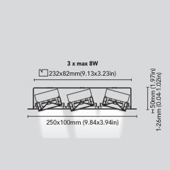 Multi Spot Aydınlatma Evia H50 Kromaj Driver Entegre