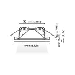 Tavan Aydınlatma LITE Aspen 87 Beyaz Driver Entegre IP66