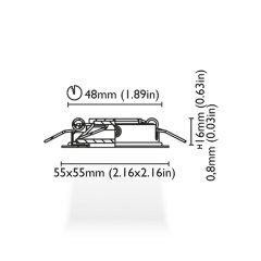 Tavan Aydınlatma LITE Venice 55 Pas. Çelik Driver Entegre IP66