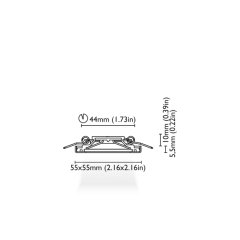 Tavan Aydınlatma LITE Charlotte 55 Pas. Çelik Driver Entegre IP66