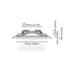 Tavan Aydınlatma LITE Aspen 77 Beyaz Driver Entegre IP66