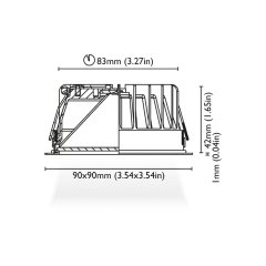 Tavan Aydınlatma LITE Venice 90 Pas. Çelik Driver Entegre IP66