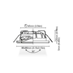 Tavan Aydınlatma LITE Daytona 80 Pas. Çelik Driver Entegre IP66