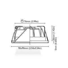 Tavan Aydınlatma LITE Charlotte 90 Pas. Çelik Driver Entegre IP66