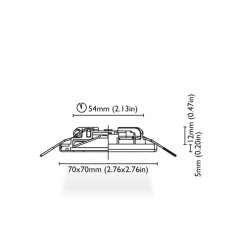Tavan Aydınlatma LITE Charlotte 70 Pas. Çelik Driver Entegre IP66