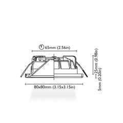 Tavan Aydınlatma LITE Miami 80 Pas. Çelik Driver Entegre IP66