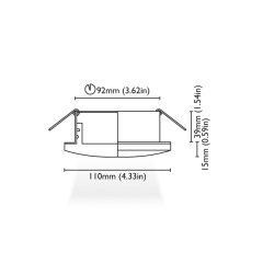 Tavan Aydınlatma Mini Criside 110 Beyaz Cam Driver Entegre IP65