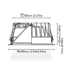 Tavan Aydınlatma LITE Seattle 90 Pas. Çelik Driver Entegre IP66