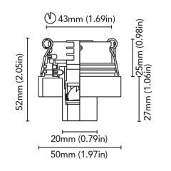 Tavan Aydınlatma Jack 2-50M Kromaj