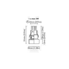 Tavan Aydınlatma Jack 1-30 Kromaj IP65