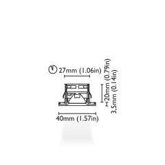 Merdiven Aydınlatma Tampa 40 Pas. Çelik Driver Entegre IP66