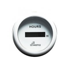 Makina Çalışma Zaman Saati Dijital Beyaz Ø52mm 12-24V