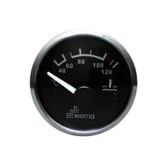 Hararet Göstergesi Analog Siyah-Krom Ø52mm 12-24V 0-190ohm