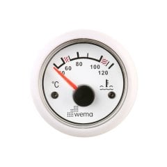 Hararet Göstergesi Analog Beyaz Ø52mm 12-24V 0-190ohm