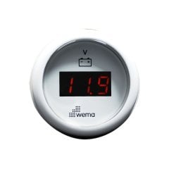 Voltmetre Dijital Beyaz Ø52mm 12-24V 240-30ohm