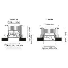 Tavan Aydınlatma Zeno 2 40 Satin Nikel Driver Entegre IP65