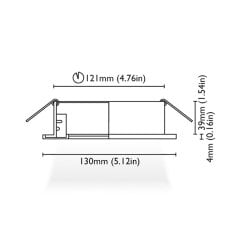 Tavan Aydınlatma Mini Elettra 130 Kromaj Driver Entegre IP65