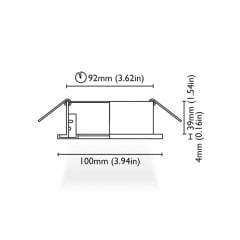 Tavan Aydınlatma Mini Elettra 100 Kromaj Driver Entegre IP65