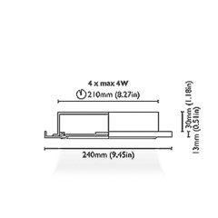 Tavan Aydınlatma Nesea 240 Kromaj Driver Entegre IP65